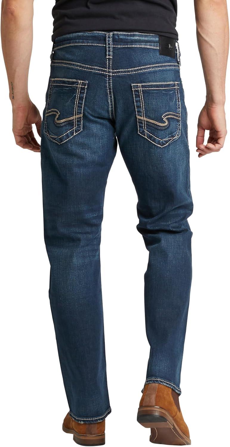 image:imageSilver Jeans Co Mens Zac Relaxed Fit Straight Leg Jean LegacyDark Indigo Wash