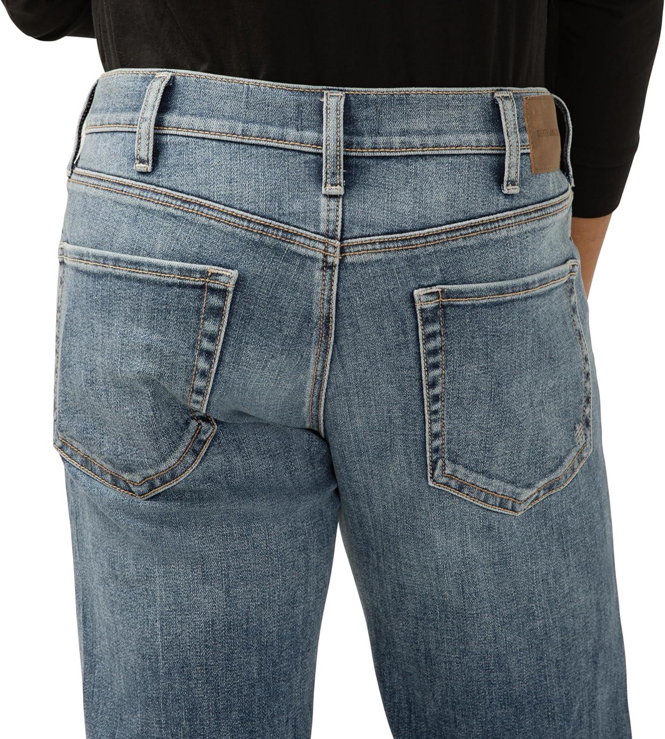 image:imageSilver Jeans Co Mens Zac Relaxed Fit Straight Leg Jean LegacyDark Wash