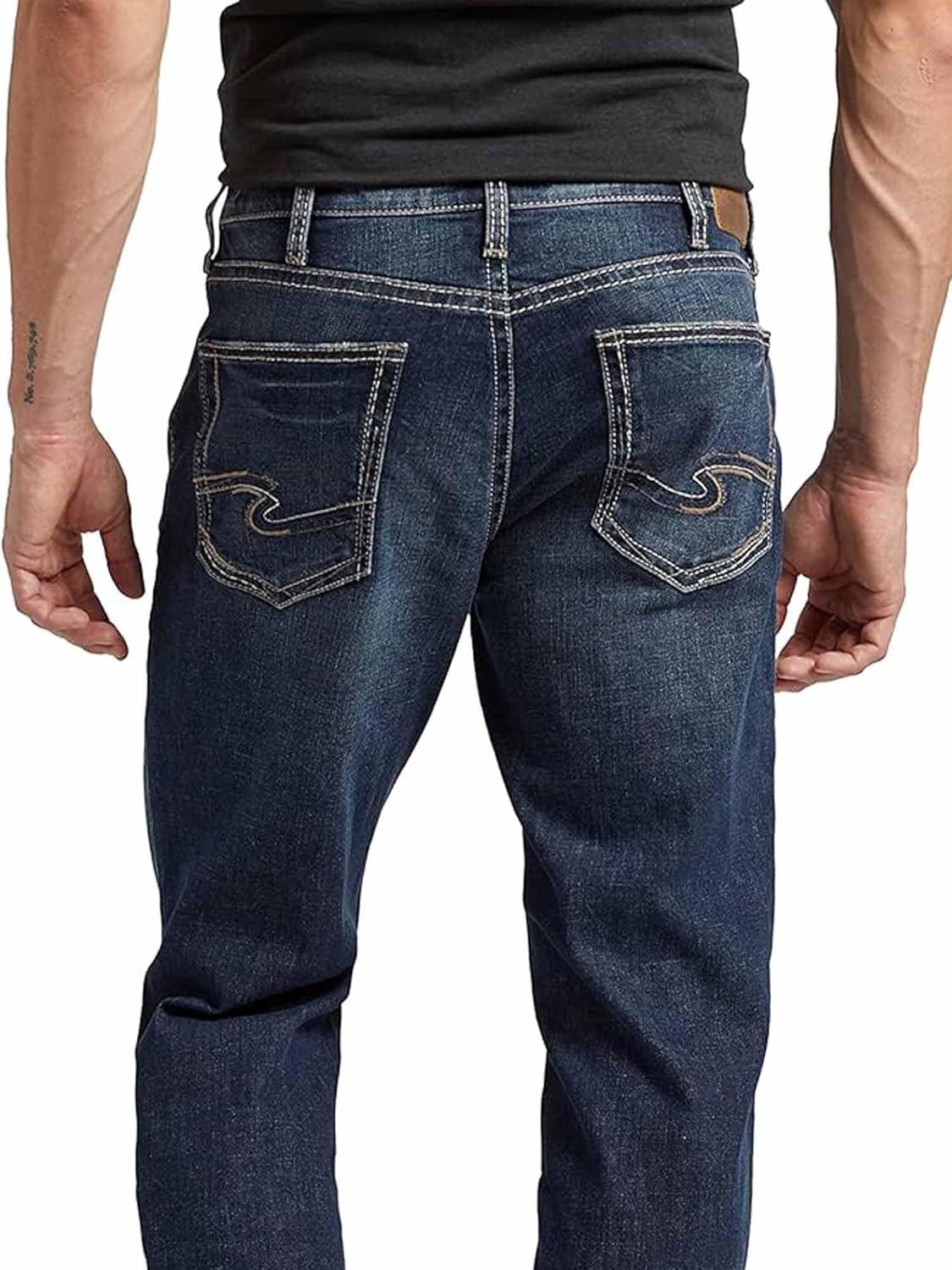 image:imageSilver Jeans Co Mens Zac Relaxed Fit Straight Leg Jean LegacyDark Wash Eab479