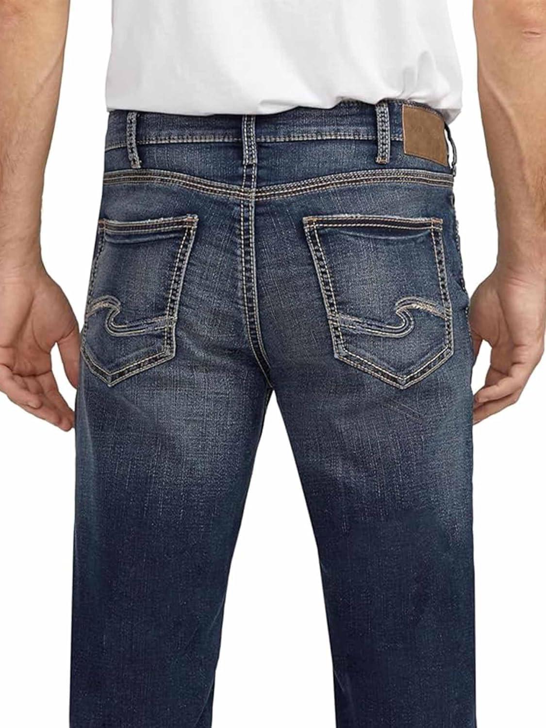 image:imageSilver Jeans Co Mens Zac Relaxed Fit Straight Leg Jean LegacyDark Wash Ewk404