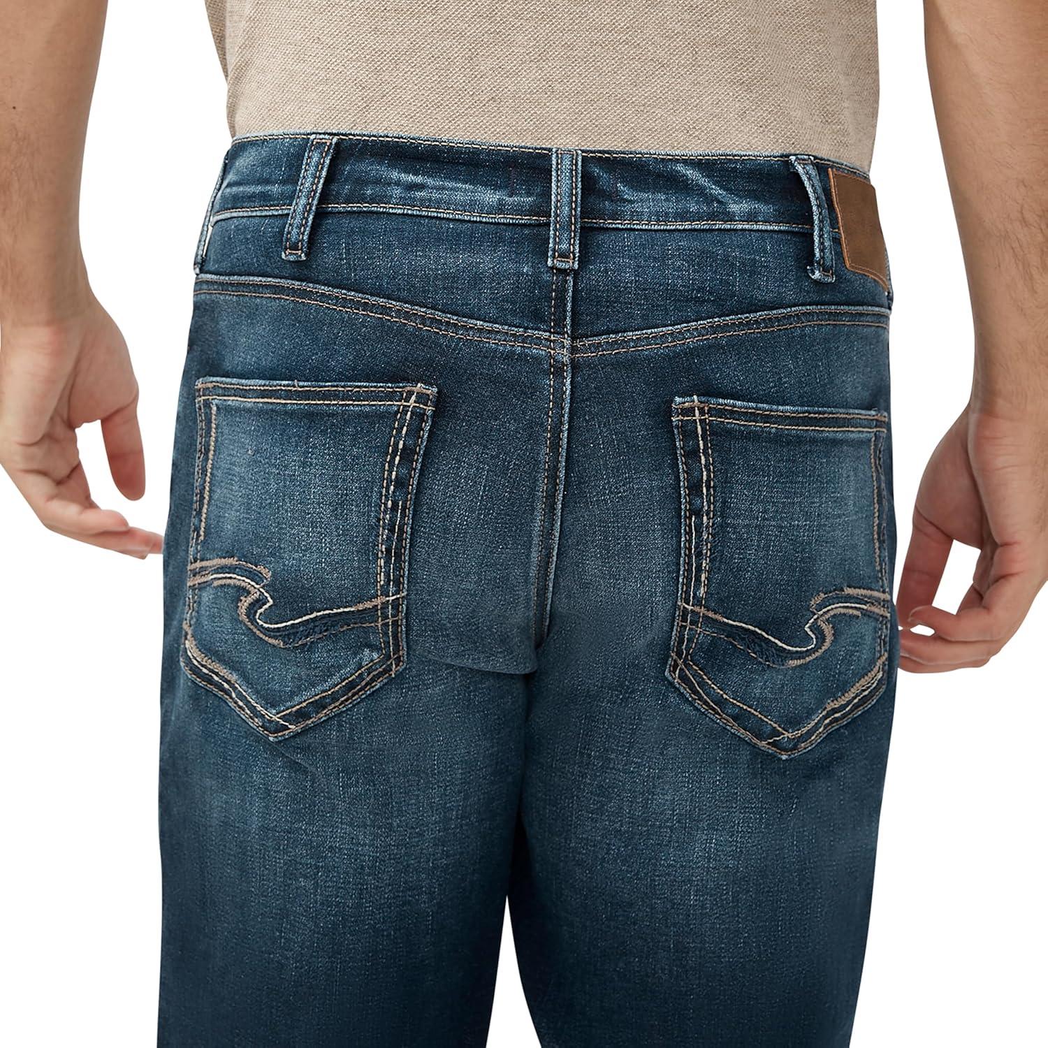 image:imageSilver Jeans Co Mens Zac Relaxed Fit Straight Leg Jean LegacyDark Wash Indigo