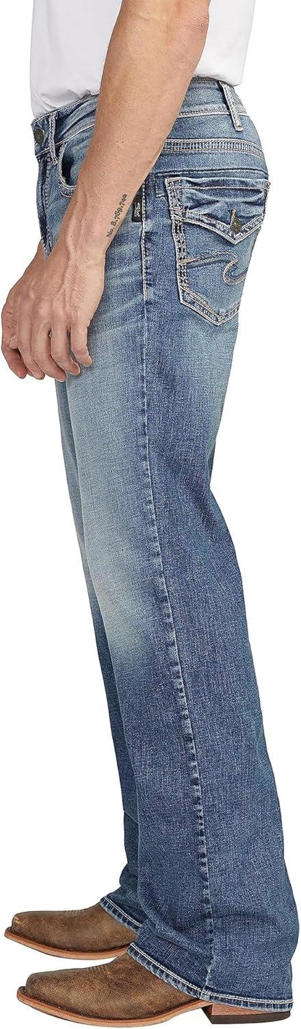 image:imageSilver Jeans Co Mens Zac Relaxed Fit Straight Leg Jean LegacyDark Wash Sdk353