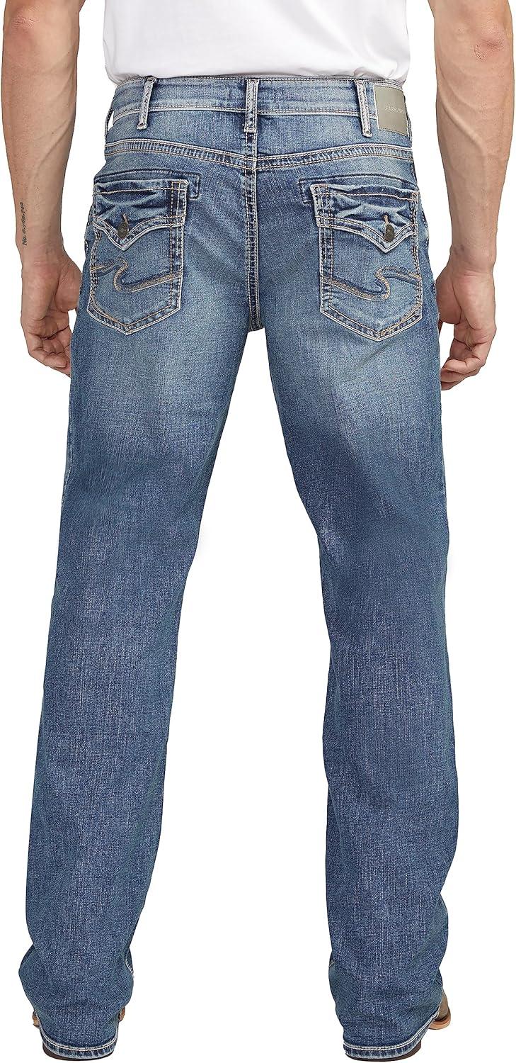 image:imageSilver Jeans Co Mens Zac Relaxed Fit Straight Leg Jean LegacyDark Wash Sdk353