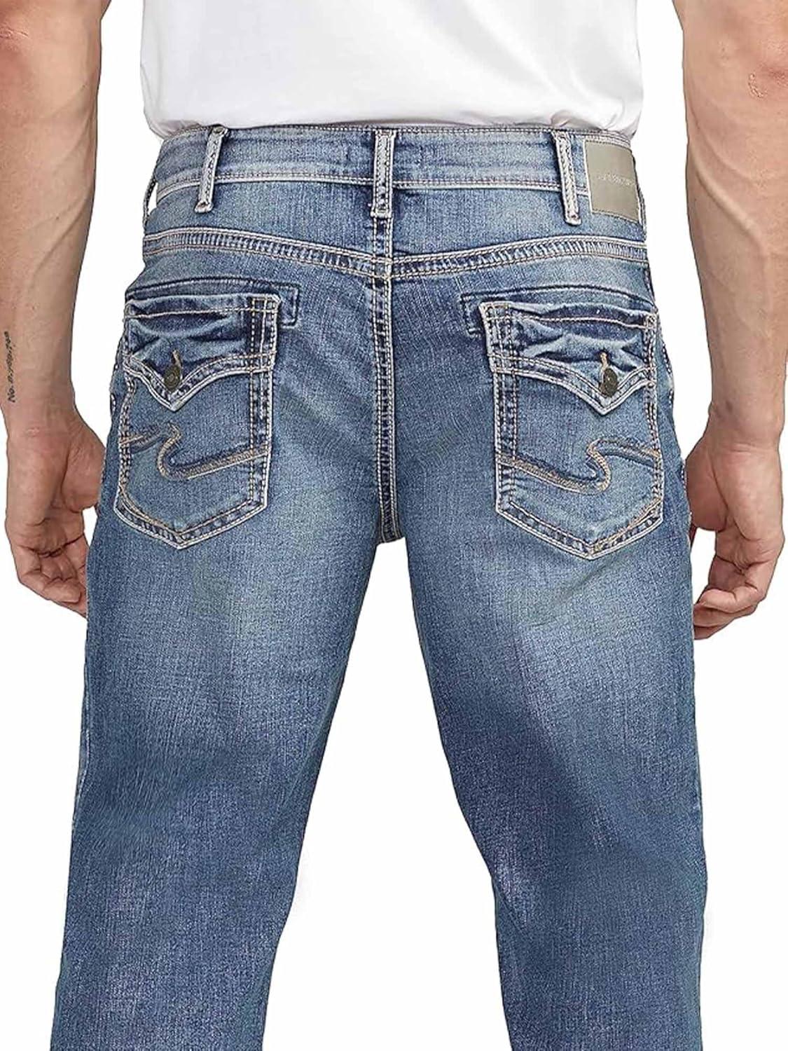 image:imageSilver Jeans Co Mens Zac Relaxed Fit Straight Leg Jean LegacyDark Wash Sdk353