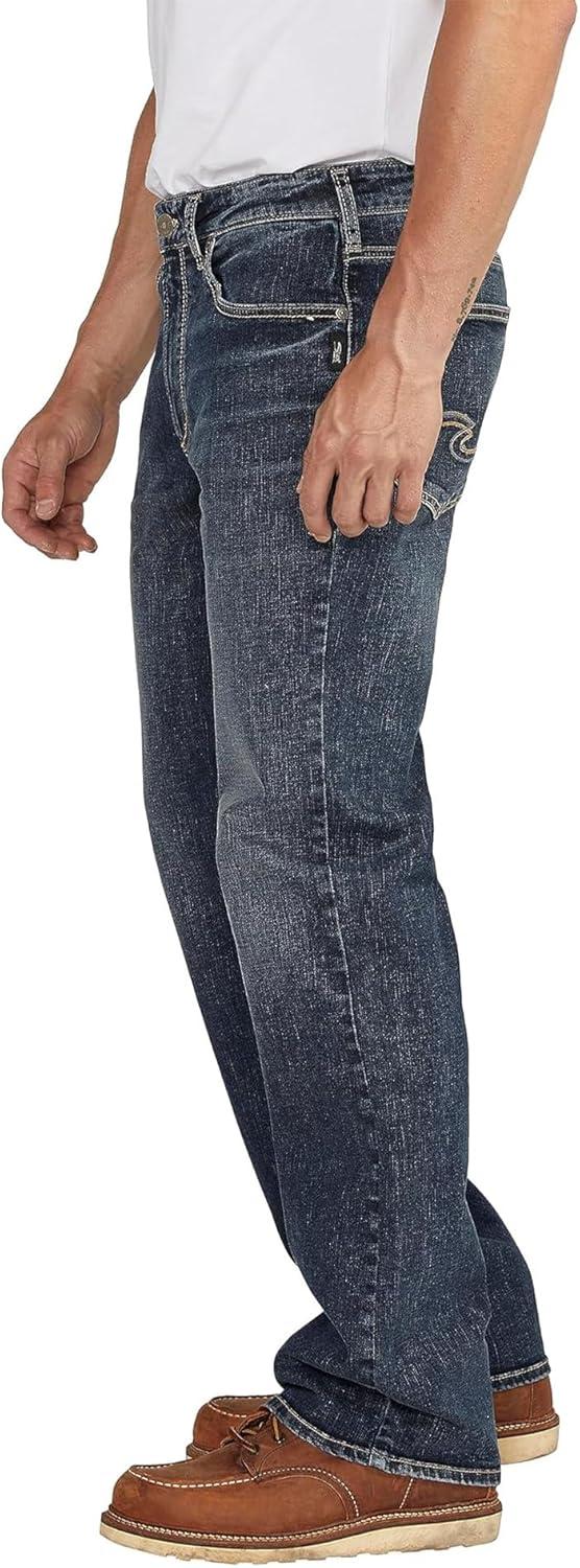 image:imageSilver Jeans Co Mens Zac Relaxed Fit Straight Leg Jean LegacyDark Wash Sdk393
