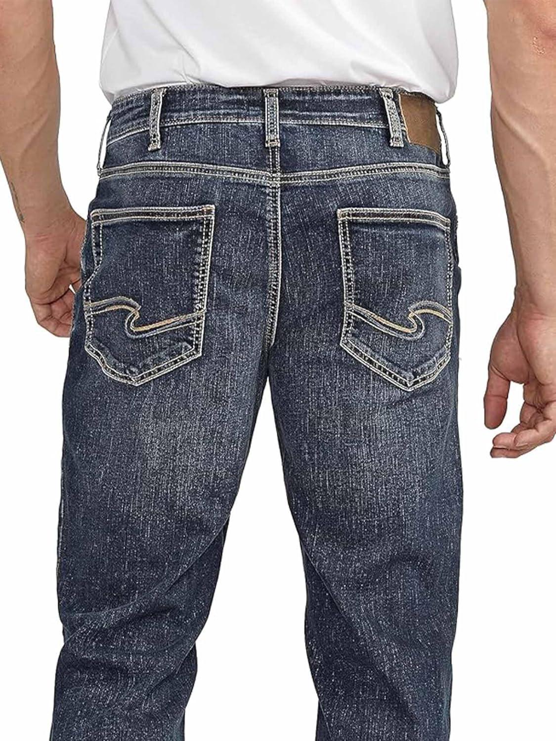 image:imageSilver Jeans Co Mens Zac Relaxed Fit Straight Leg Jean LegacyDark Wash Sdk393