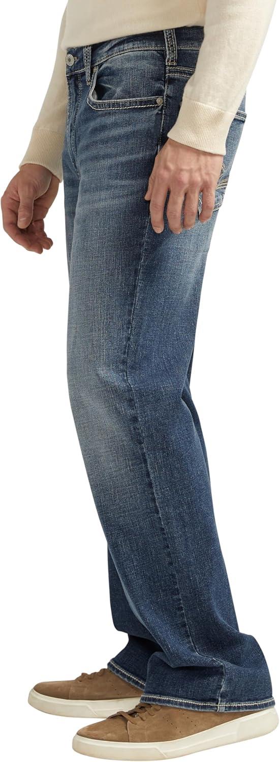 image:imageSilver Jeans Co Mens Zac Relaxed Fit Straight Leg Jean LegacyMed Indigo