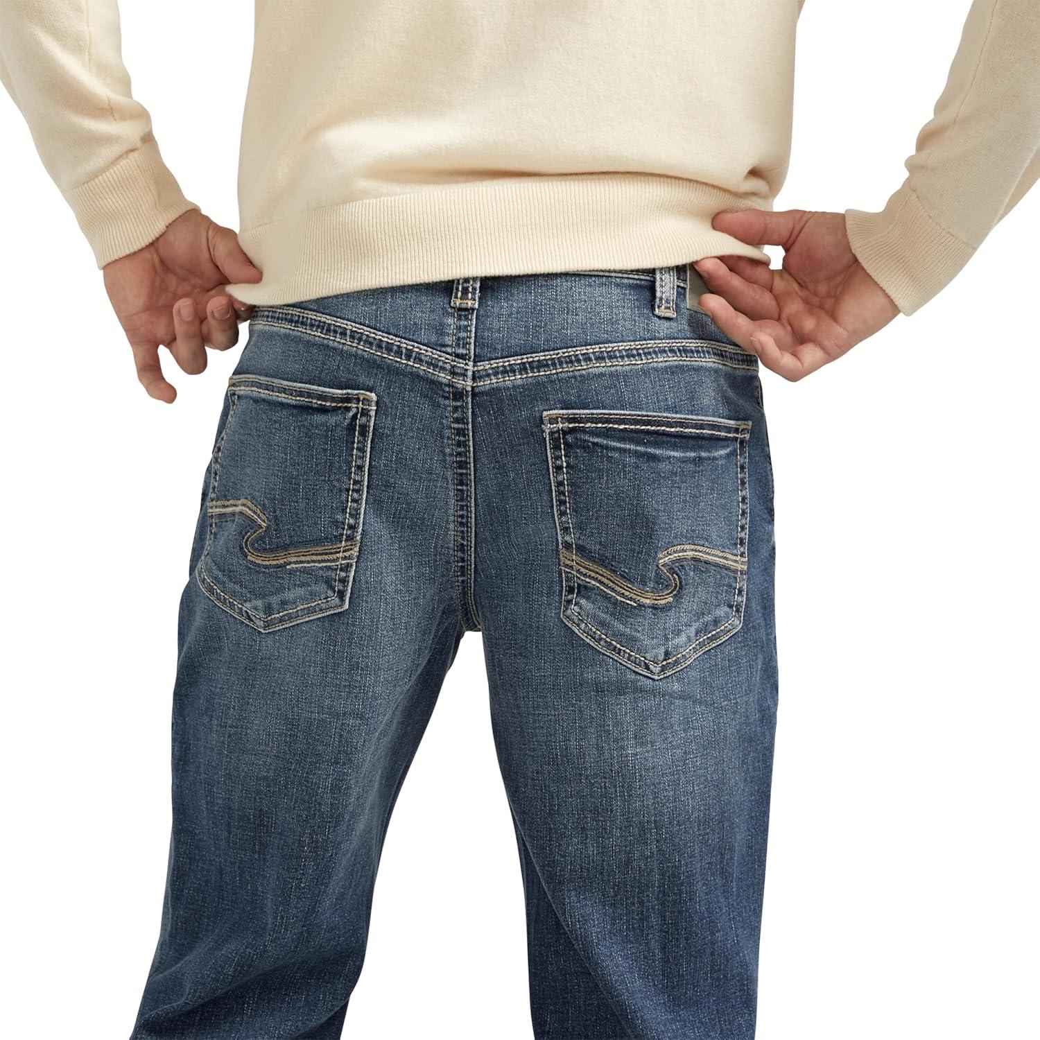 image:imageSilver Jeans Co Mens Zac Relaxed Fit Straight Leg Jean LegacyMed Indigo