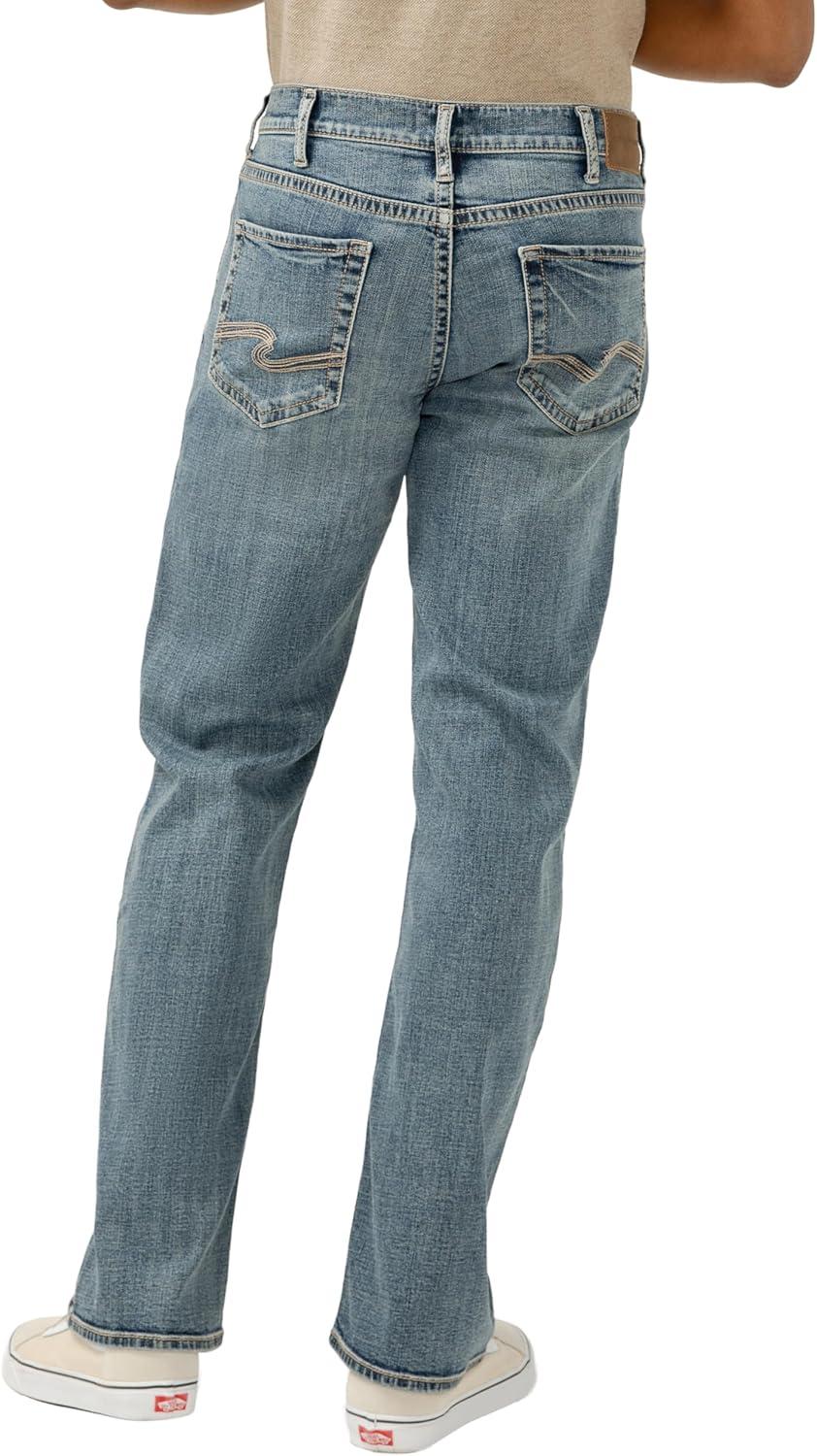 image:imageSilver Jeans Co Mens Zac Relaxed Fit Straight Leg Jean LegacyMed Indigo Wash