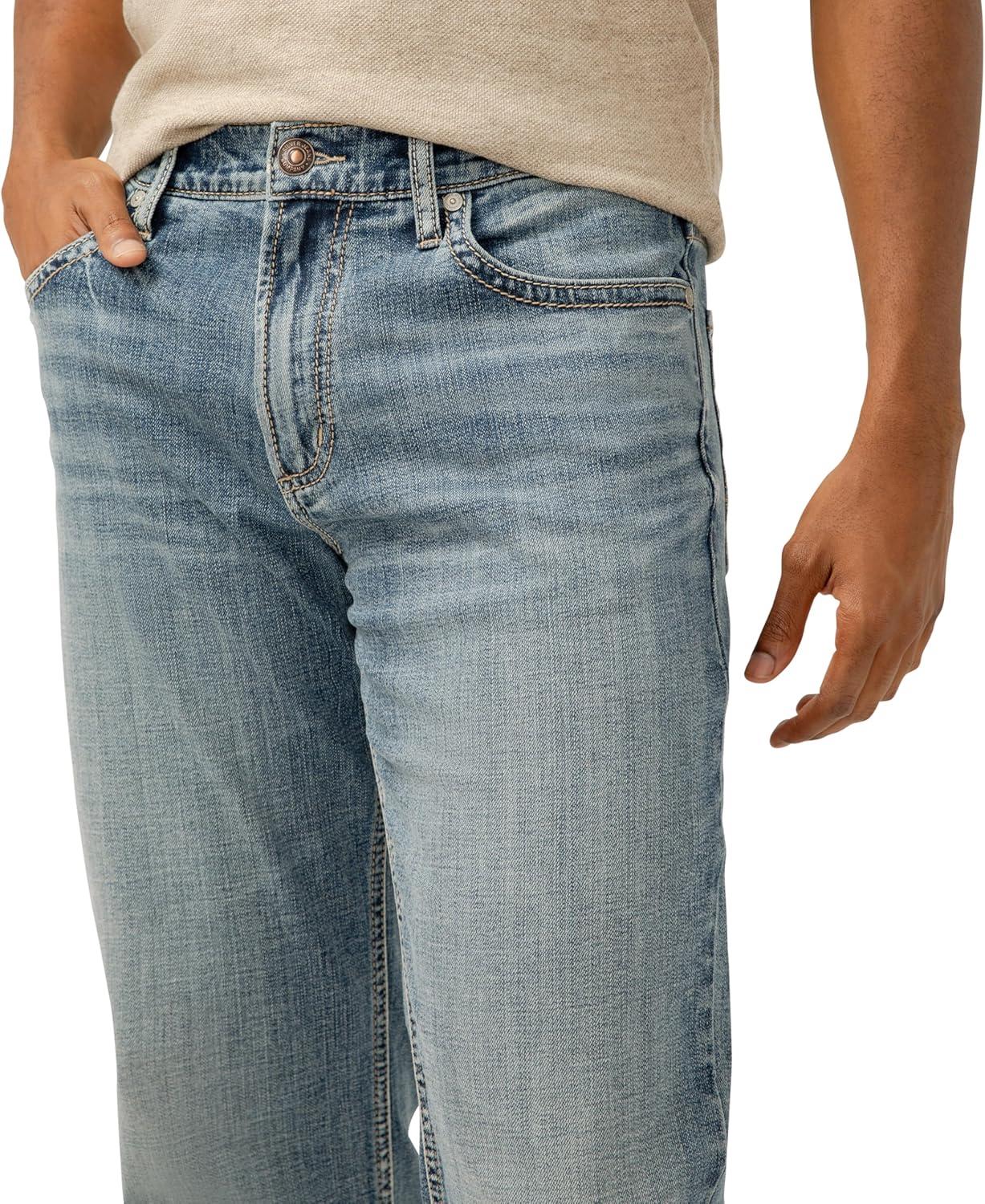 image:imageSilver Jeans Co Mens Zac Relaxed Fit Straight Leg Jean LegacyMed Indigo Wash