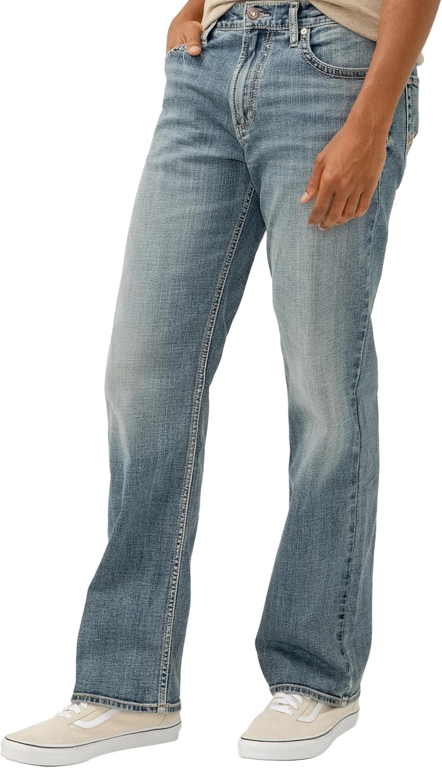 image:imageSilver Jeans Co Mens Zac Relaxed Fit Straight Leg Jean LegacyMed Indigo Wash