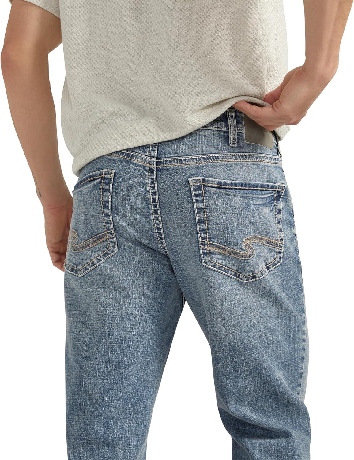 image:imageSilver Jeans Co Mens Zac Relaxed Fit Straight Leg Jean LegacyMed Wash Fcs281