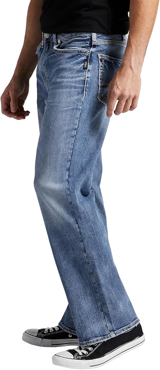 image:imageSilver Jeans Co Mens Zac Relaxed Fit Straight Leg Jean LegacyMed Wash Scv218