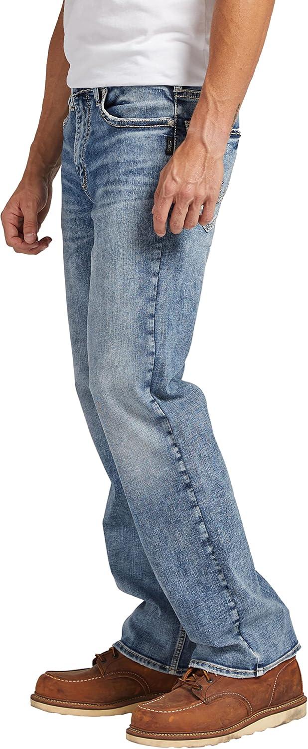 image:imageSilver Jeans Co Mens Zac Relaxed Fit Straight Leg Jean LegacyMed Wash Sdk241