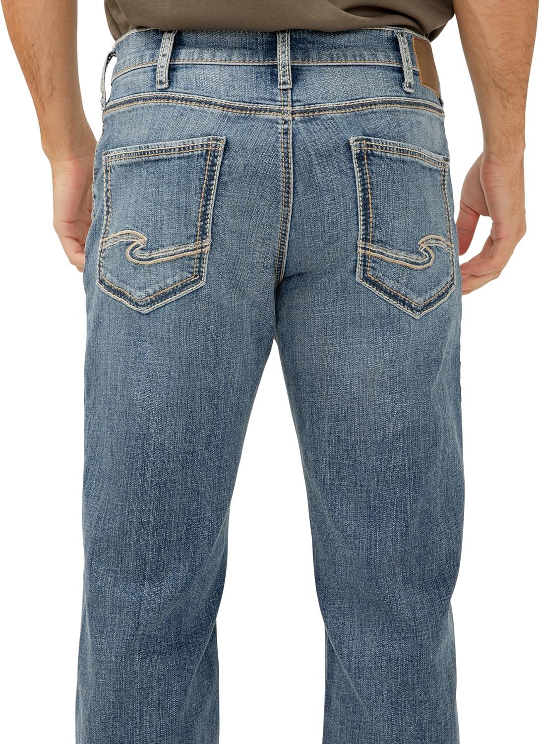 image:imageSilver Jeans Co Mens Zac Relaxed Fit Straight Leg Jean LegacyNew Wave