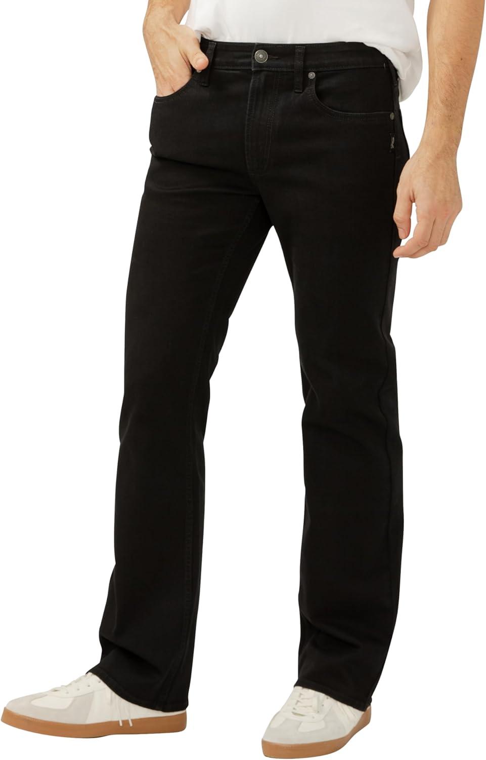 image:imageSilver Jeans Co Mens Zac Relaxed Fit Straight Leg JeansBlack