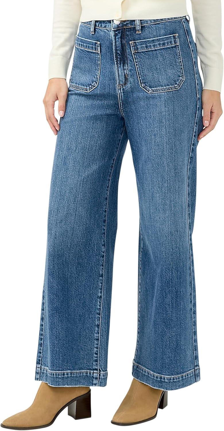image:imageSilver Jeans Co Womens 70s High Rise Wide Leg JeansIndigo