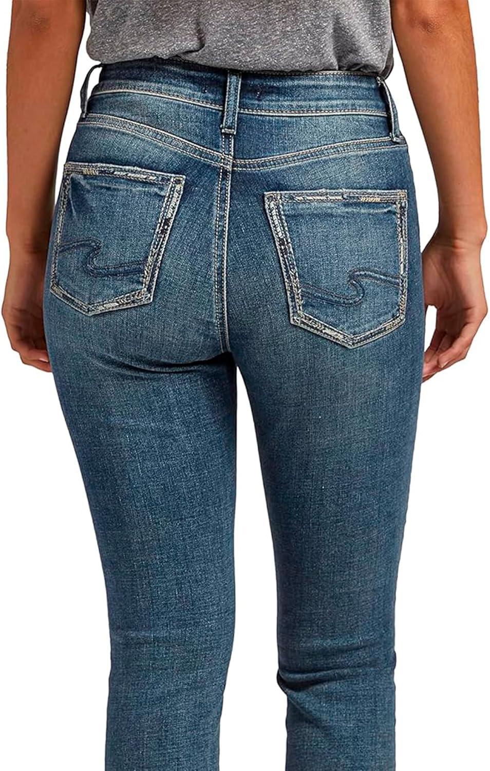 image:imageSilver Jeans Co Womens Avery High Rise Curvy Fit Capri JeansMed Wash Eae380