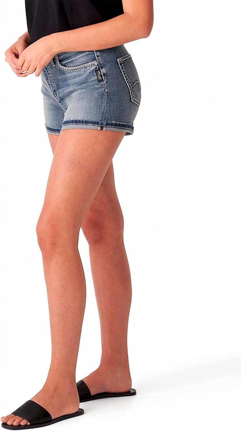 image:imageSilver Jeans Co Womens Avery High Rise Curvy Fit ShortEco Medium Wash