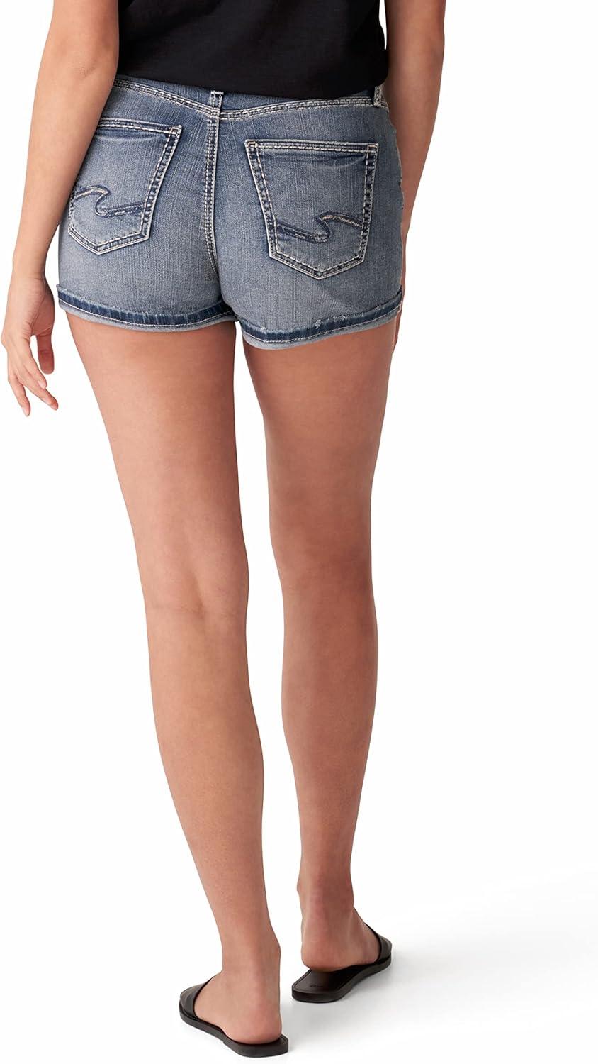 image:imageSilver Jeans Co Womens Avery High Rise Curvy Fit ShortEco Medium Wash