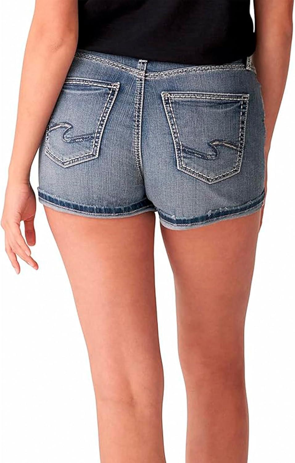 image:imageSilver Jeans Co Womens Avery High Rise Curvy Fit ShortEco Medium Wash