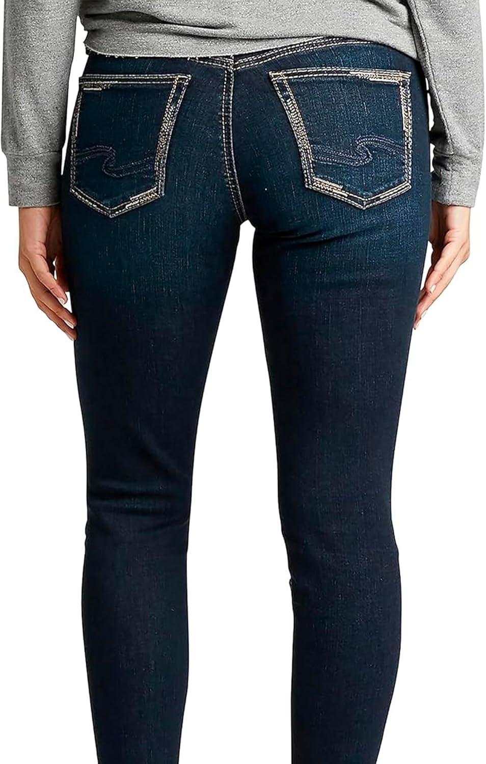 image:imageSilver Jeans Co Womens Avery High Rise Curvy Fit Skinny JeansDark Metallic Wash