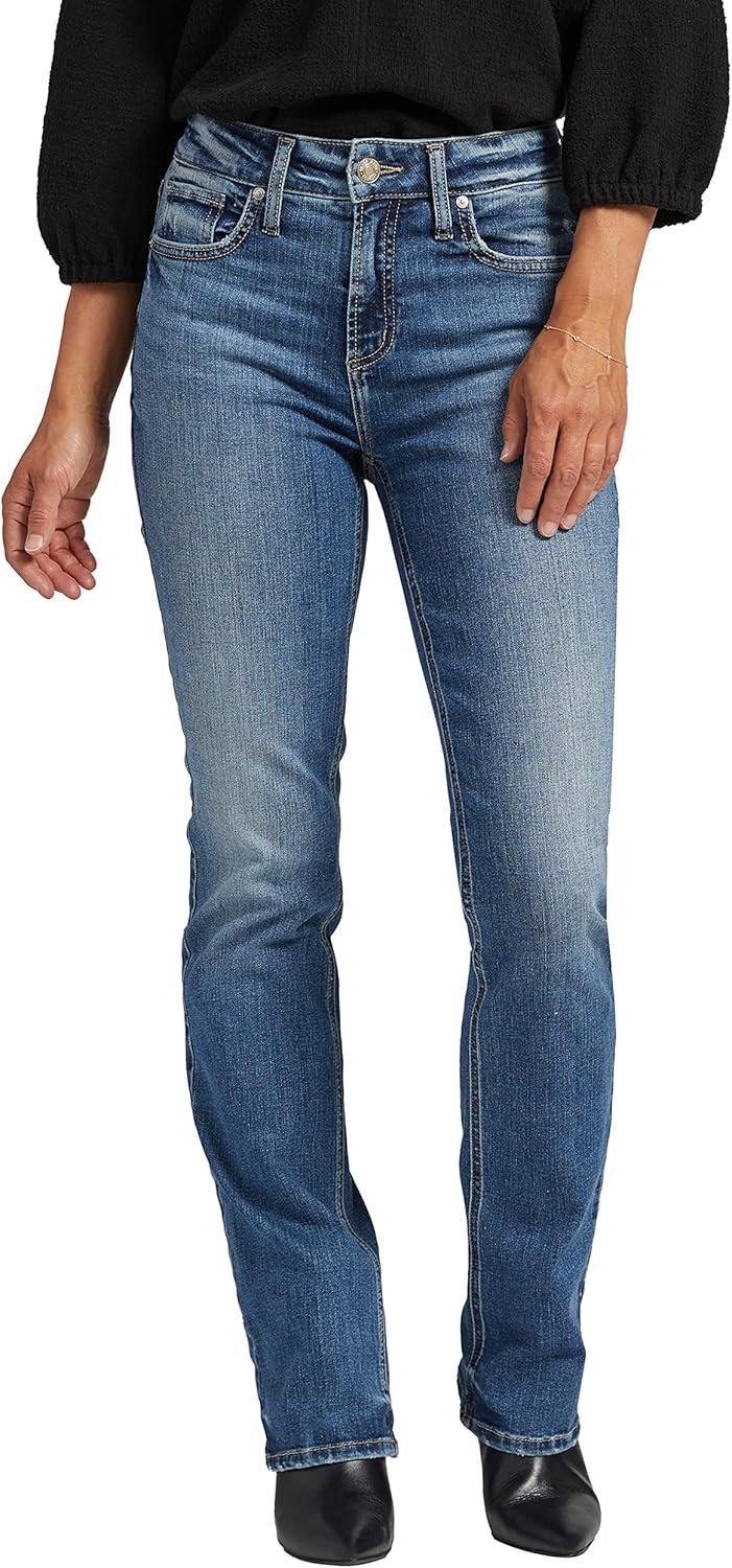 image:imageSilver Jeans Co Womens Avery High Rise Curvy Fit Slim Bootcut JeansBlue
