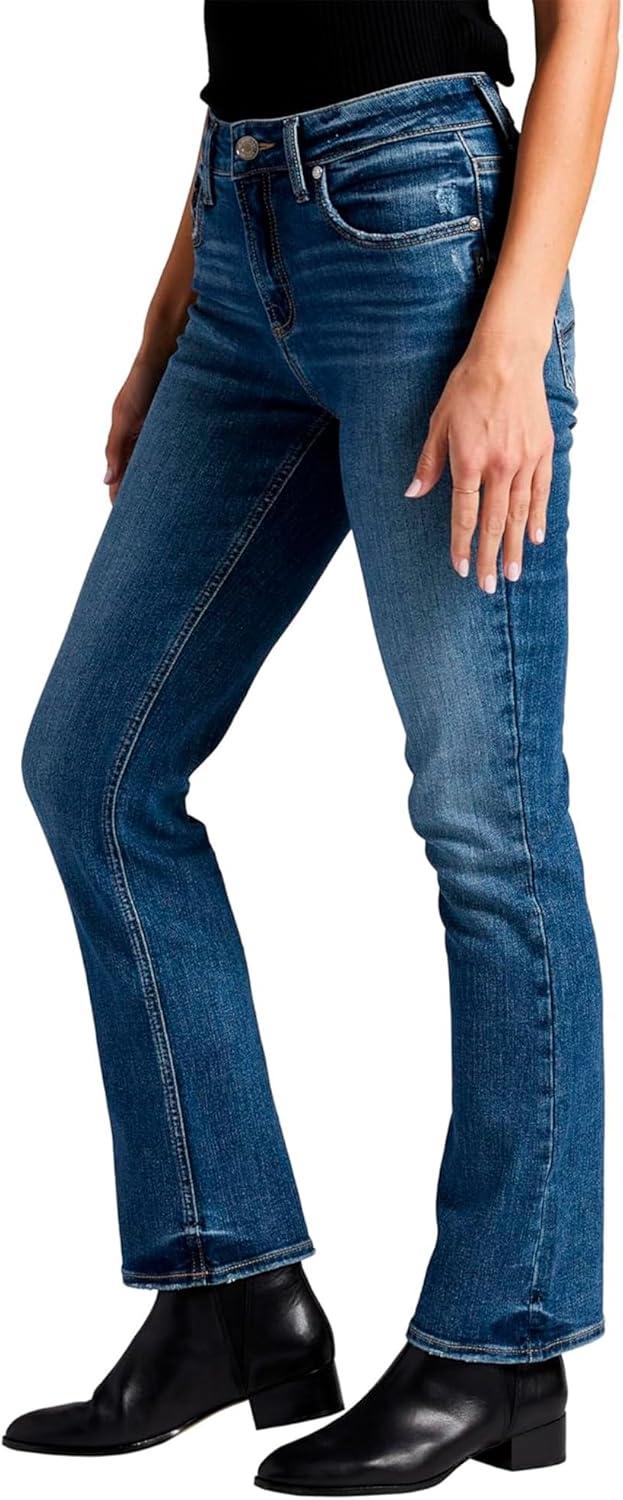 image:imageSilver Jeans Co Womens Avery High Rise Curvy Fit Slim Bootcut JeansBlue