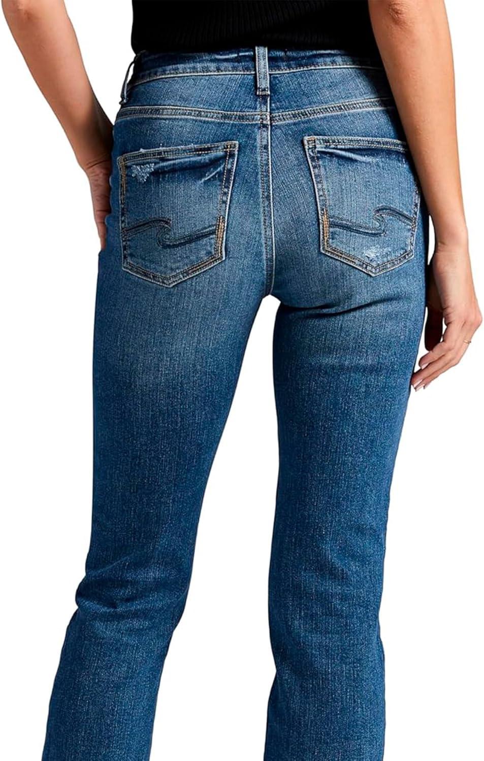 image:imageSilver Jeans Co Womens Avery High Rise Curvy Fit Slim Bootcut JeansBlue