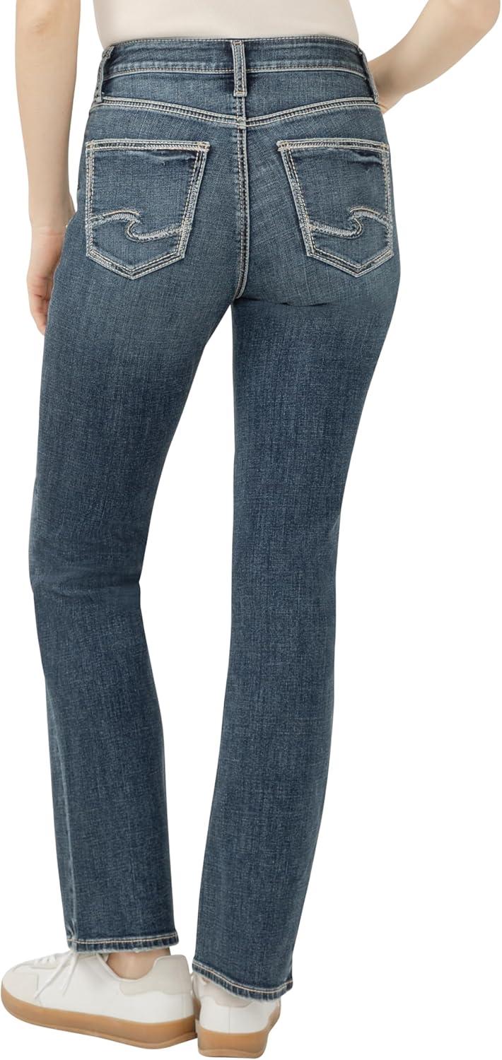 image:imageSilver Jeans Co Womens Avery High Rise Curvy Fit Slim Bootcut JeansDark Wash