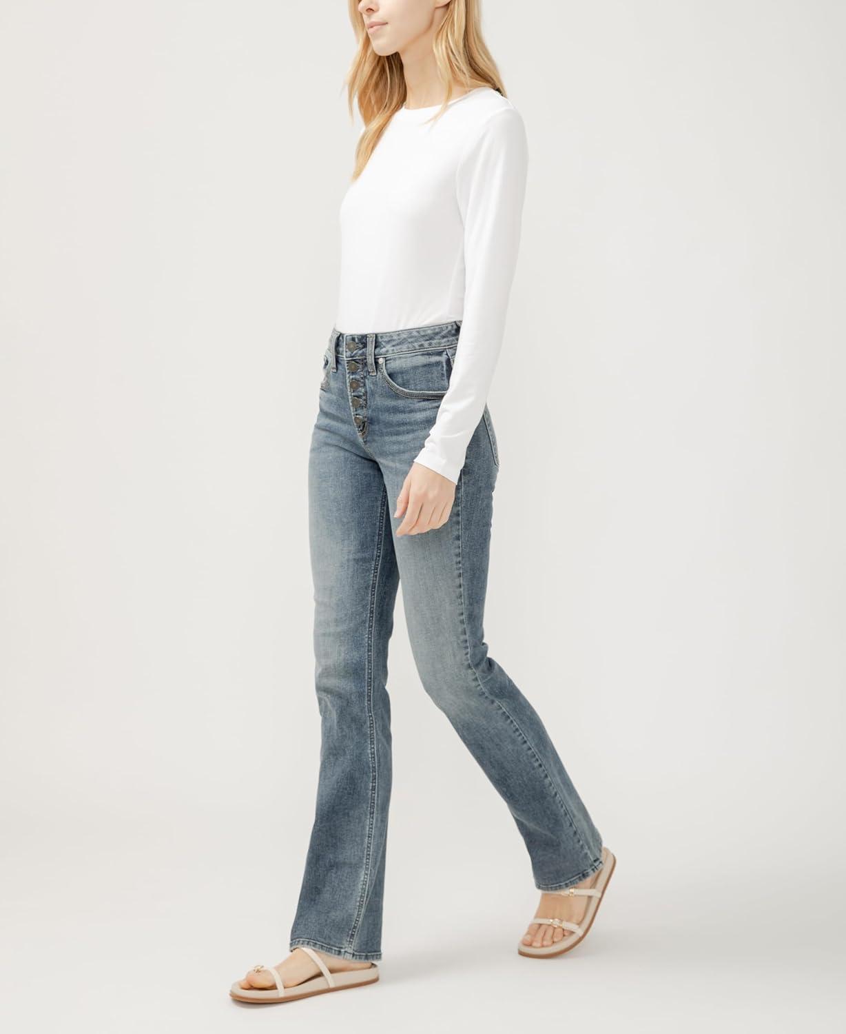 image:imageSilver Jeans Co Womens Avery High Rise Curvy Fit Slim Bootcut JeansKirby