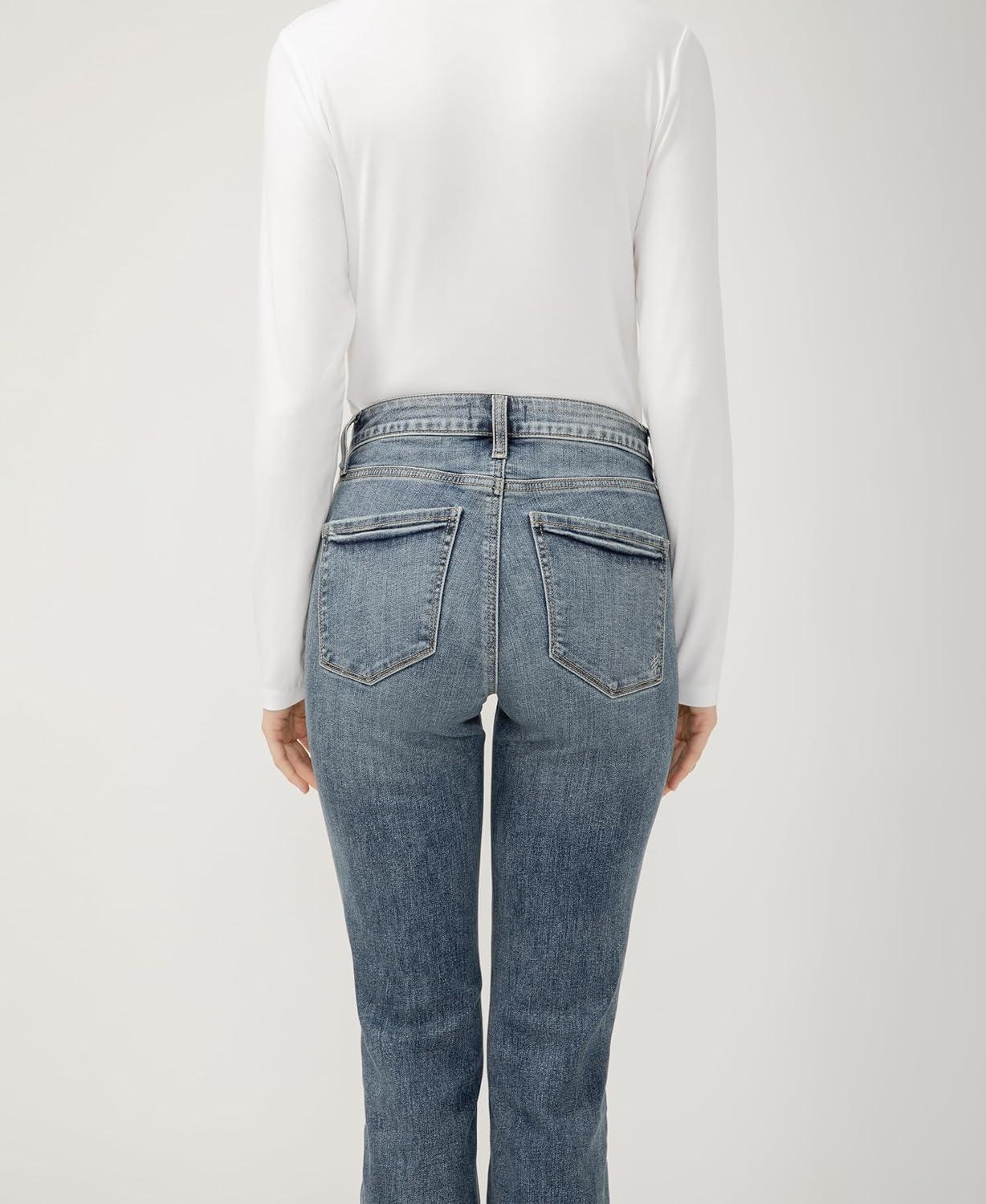 image:imageSilver Jeans Co Womens Avery High Rise Curvy Fit Slim Bootcut JeansKirby