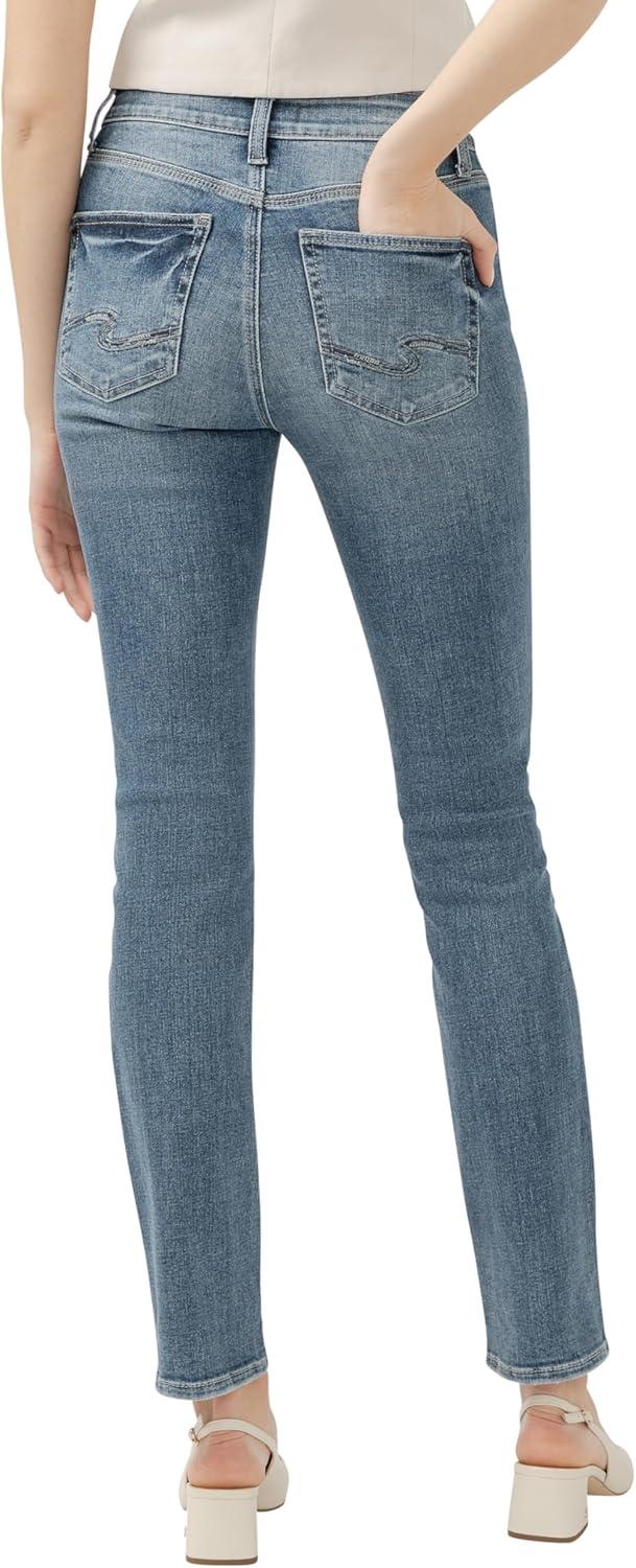 image:imageSilver Jeans Co Womens Avery High Rise Curvy Fit Straight Leg JeansIndigo