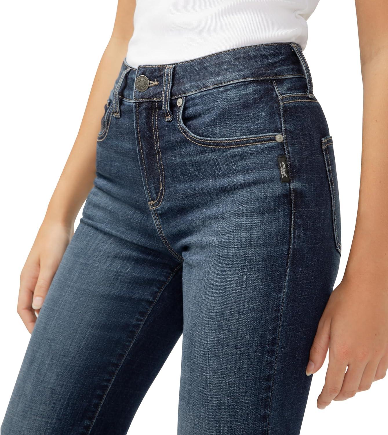 image:imageSilver Jeans Co Womens Avery High Rise Curvy Fit Trouser JeansLuxe Stretch Indigo