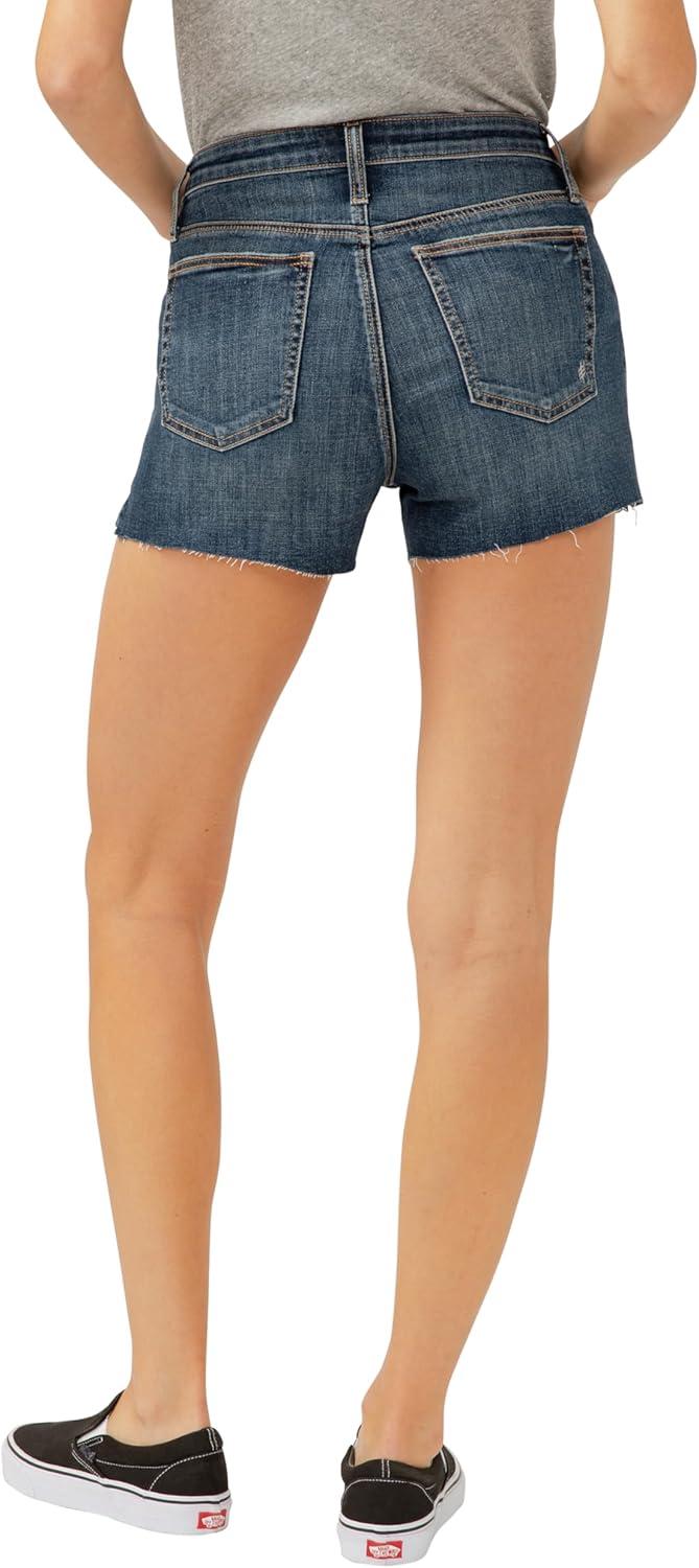 image:imageSilver Jeans Co Womens Beau High Rise ShortLuxe Stretch Dark Indigo
