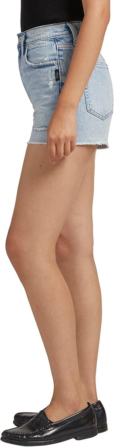 image:imageSilver Jeans Co Womens Beau High Rise ShortMed Wash Rcs271