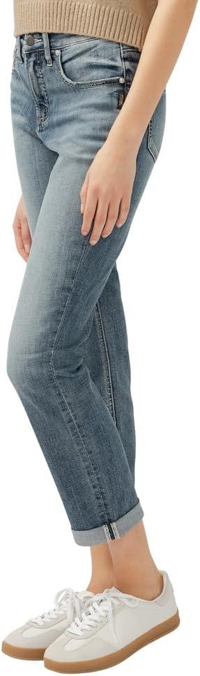 image:imageSilver Jeans Co Womens Beau High Rise Slim Leg JeansLuxe Stretch Med Indigo
