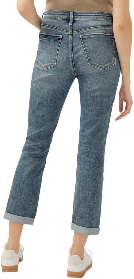 image:imageSilver Jeans Co Womens Beau High Rise Slim Leg JeansLuxe Stretch Med Indigo