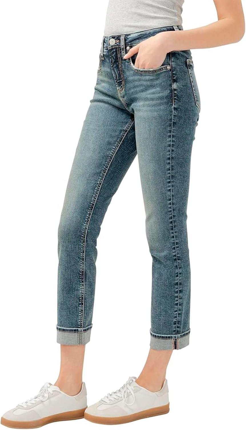image:imageSilver Jeans Co Womens Beau High Rise Slim Leg JeansMed Wash Sia327