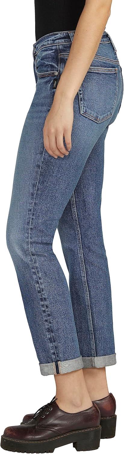 image:imageSilver Jeans Co Womens Beau High Rise Slim Leg JeansMed Wash Soc339