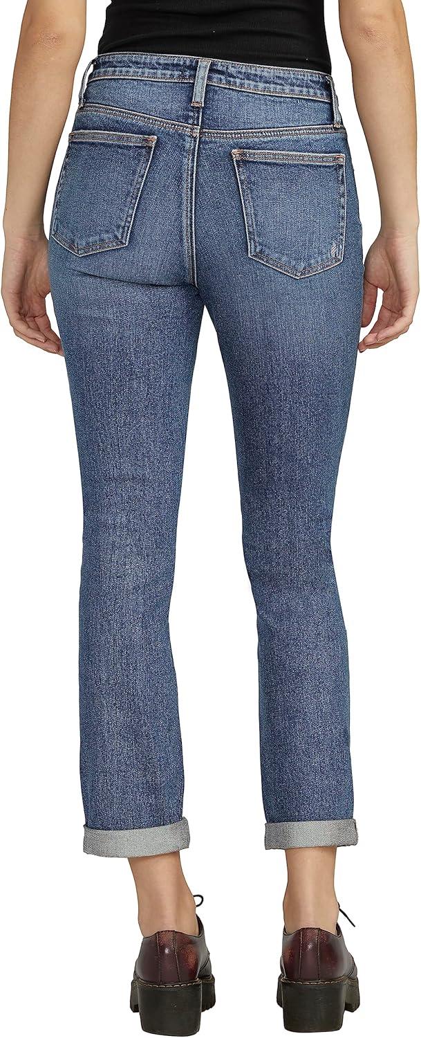 image:imageSilver Jeans Co Womens Beau High Rise Slim Leg JeansMed Wash Soc339