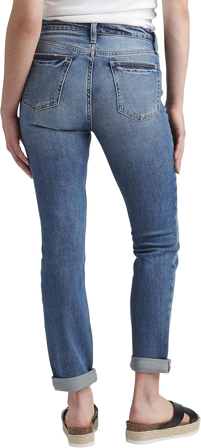 image:imageSilver Jeans Co Womens Beau Mid Rise Slim Leg JeansLegacyMed Wash Eoe365
