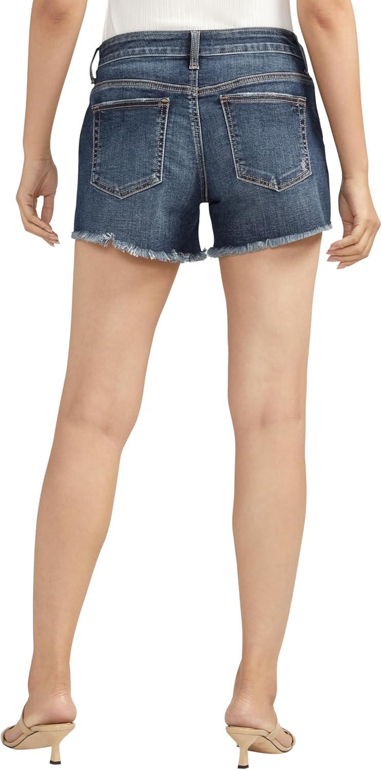 image:imageSilver Jeans Co Womens Boyfriend Mid Rise ShortMed Wash Cvs313