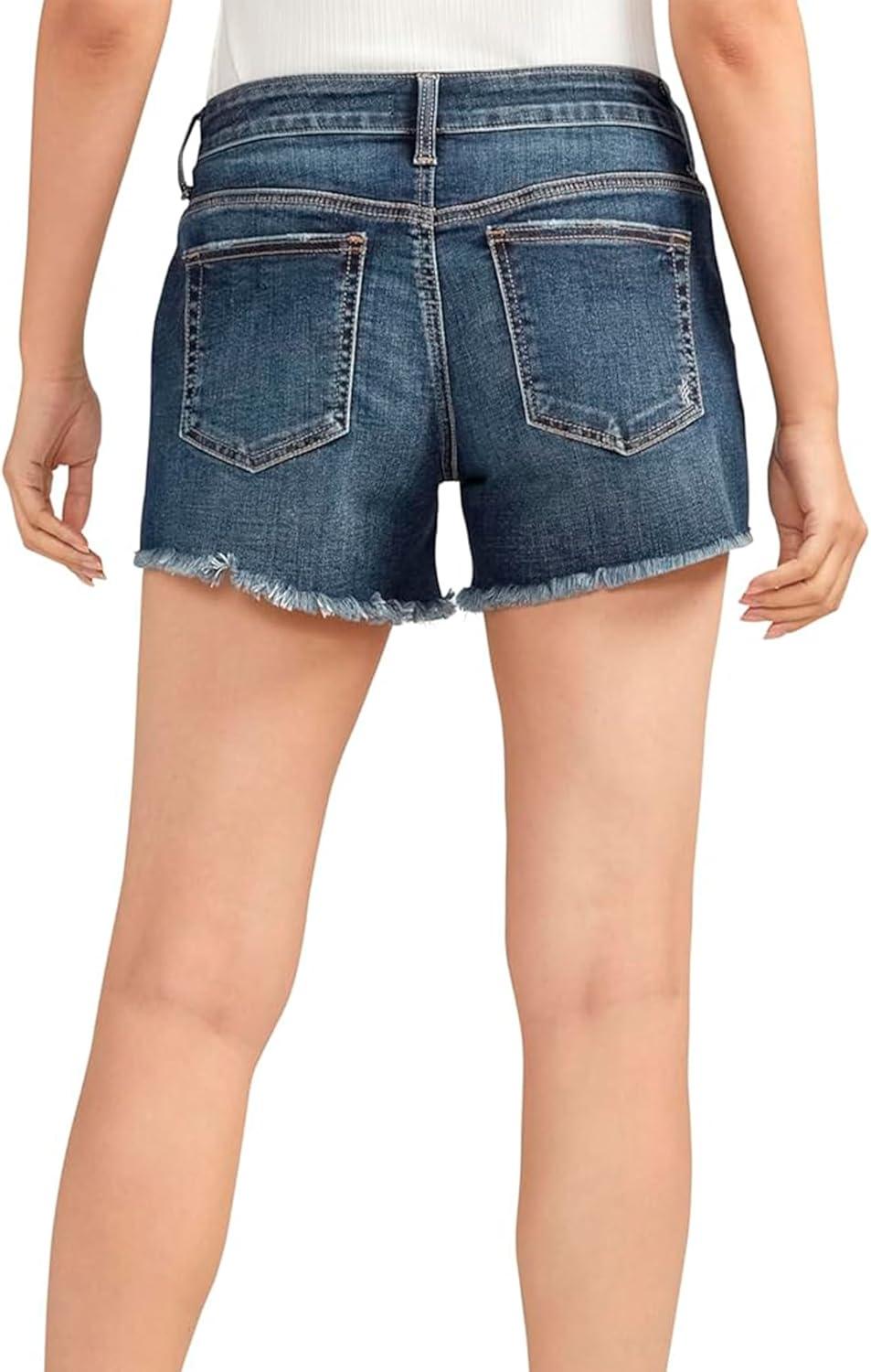 image:imageSilver Jeans Co Womens Boyfriend Mid Rise ShortMed Wash Cvs313