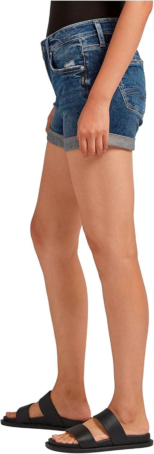 image:imageSilver Jeans Co Womens Boyfriend Mid Rise ShortMed Wash Epx333