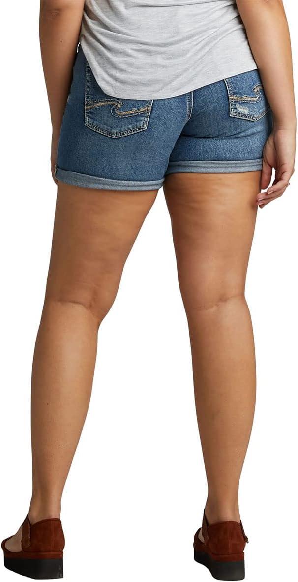 image:imageSilver Jeans Co Womens Boyfriend Mid Rise ShortMed Wash Scp307