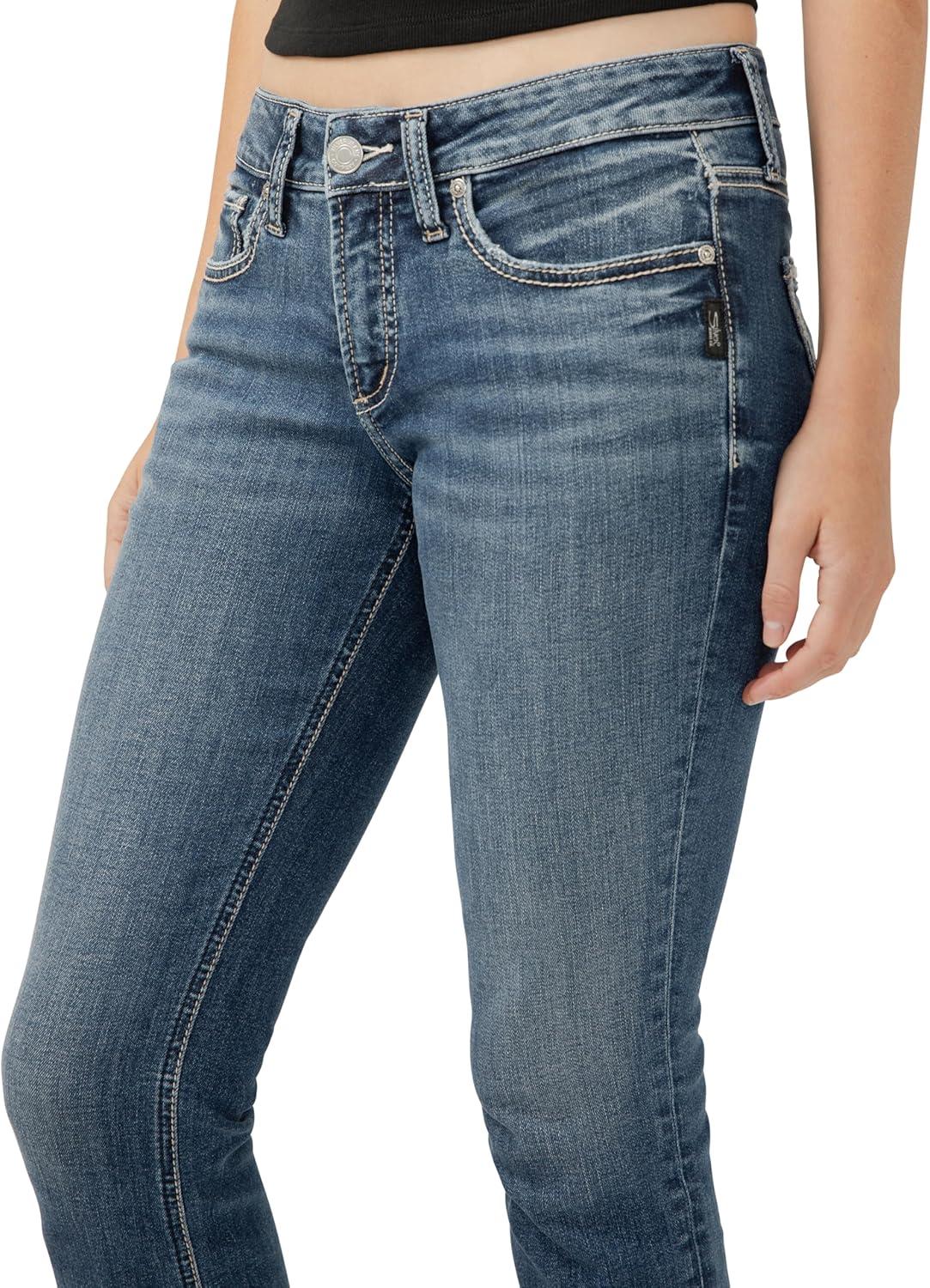 image:imageSilver Jeans Co Womens Britt Low Rise Curvy Fit Capri JeansMed Wash
