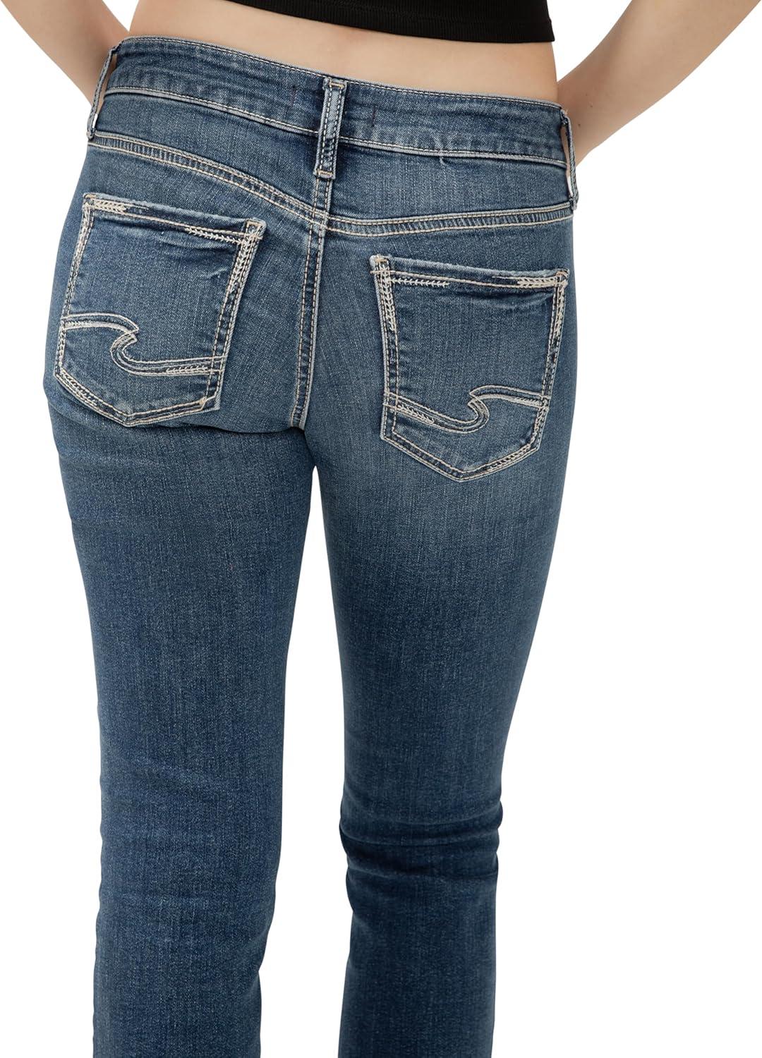 image:imageSilver Jeans Co Womens Britt Low Rise Curvy Fit Capri JeansMed Wash