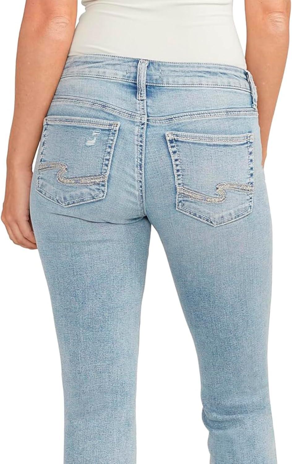 image:imageSilver Jeans Co Womens Britt Low Rise Curvy Fit Capri JeansMed Wash Cvs245