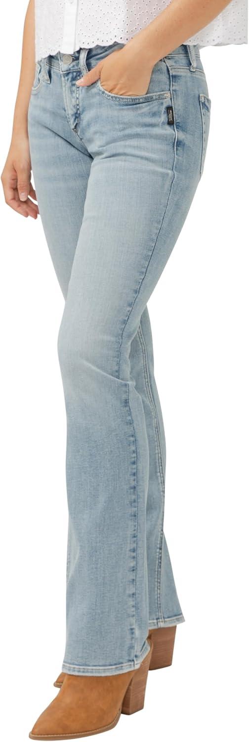 image:imageSilver Jeans Co Womens Britt Low Rise Curvy Fit Slim Bootcut JeansLight Wash